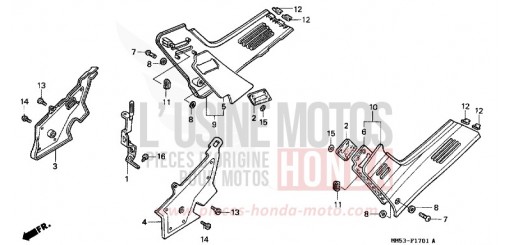 COUVERCLE LATERAL (CBR1000FK) CBR1000FK de 1989